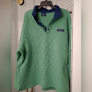 Crown & Ivy Quilted Pullover Green and Navy size XL